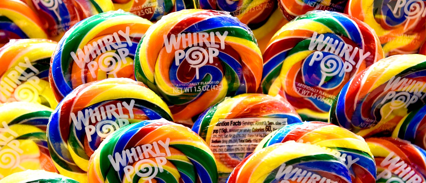whirly pop lollipops at House of Sweets at Mohegan Sun