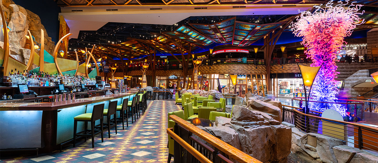 Taughannick Falls Bar outside of Todd English's Tuscany