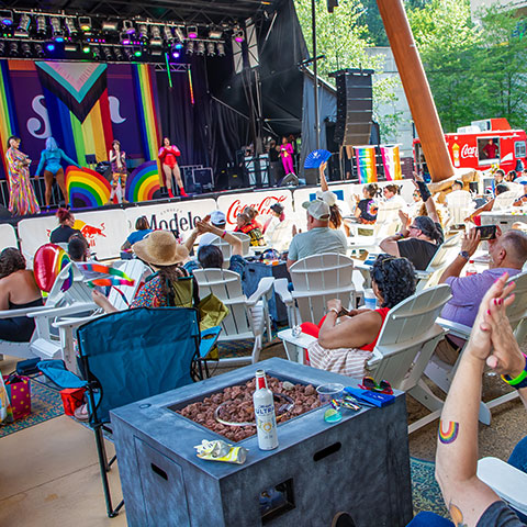 Pride on the Patio Crowd