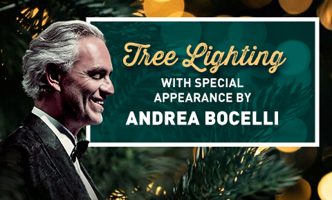 Tree Lighting with Andrea Bocelli Thumbnail Graphic