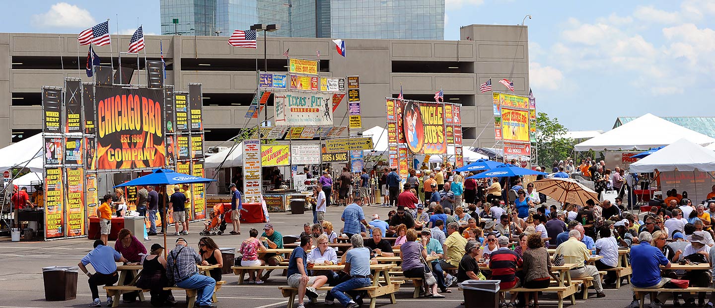 Winter Parking Lot during Sun BBQ Fest