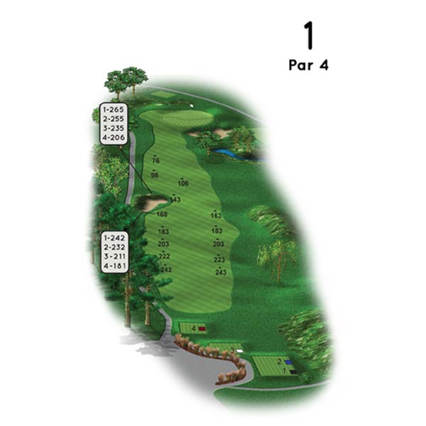 Mohegan Sun Golf Club Course Guide Hole 1