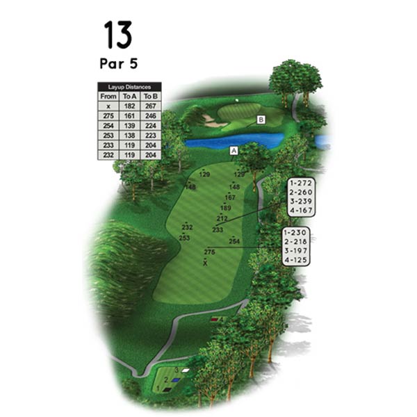 Mohegan Sun Golf Club Course Guide Hole 13
