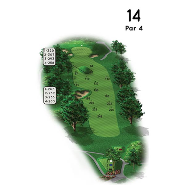 Mohegan Sun Golf Club Course Guide Hole 14