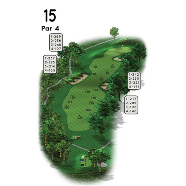 Mohegan Sun Golf Club Course Guide Hole 15