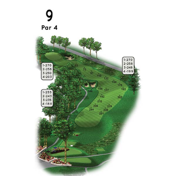 Mohegan Sun Golf Club Course Guide Hole 9