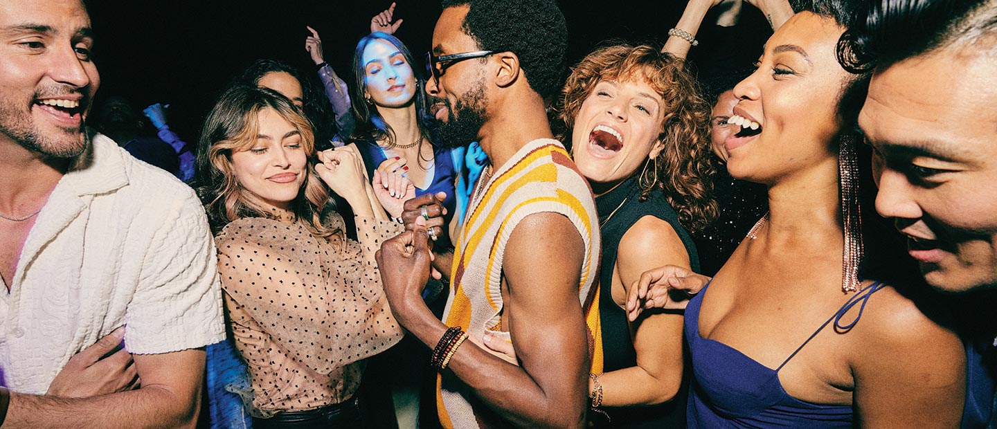 group of men and women dancing