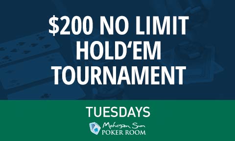 $200 no limit hold em tournament tuesdays