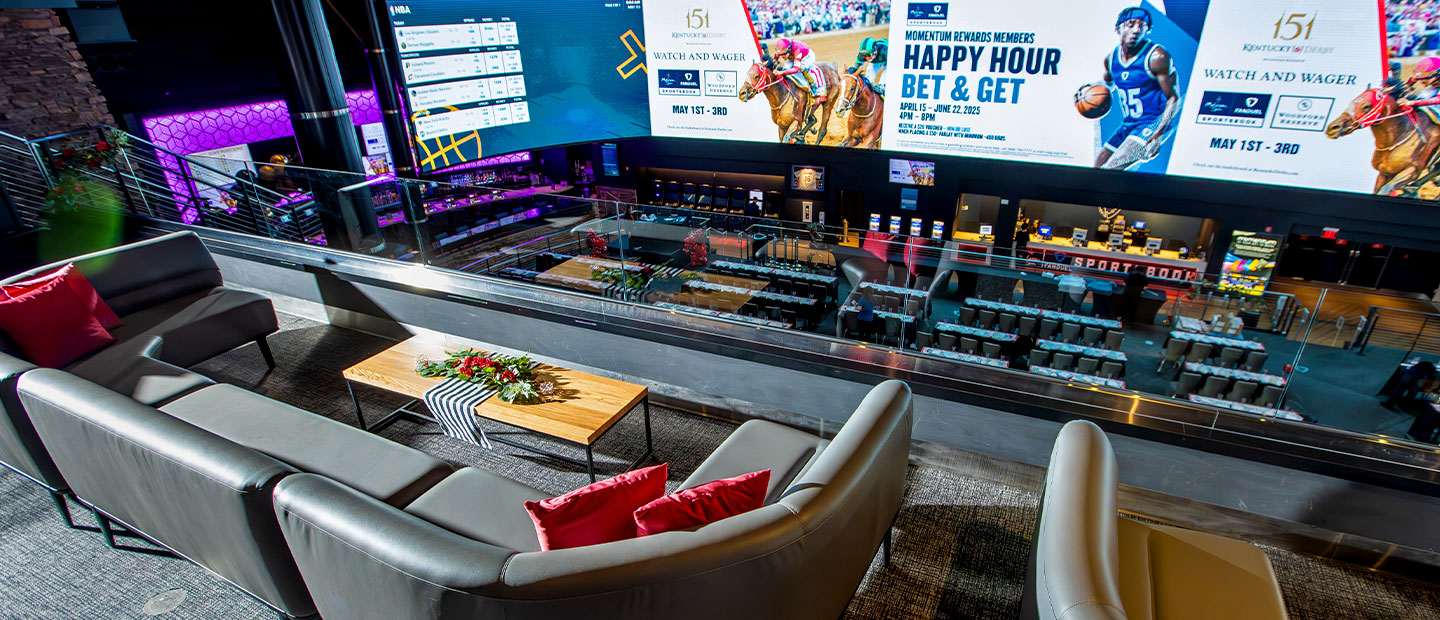 sportsbook upstairs lounge area