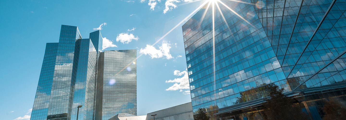 Exterior shot of Mohegan Sun Sky Tower