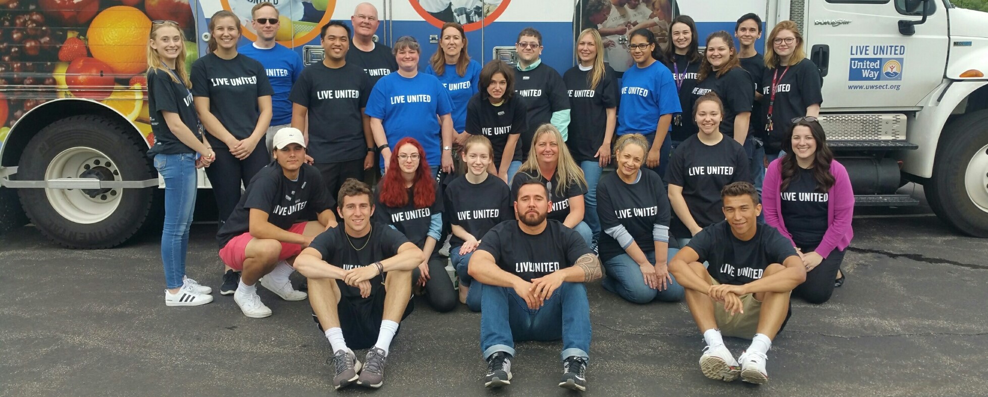 Live United Volunteers pose for a photo